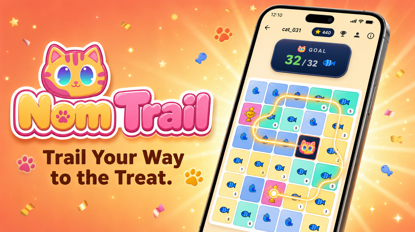 Nom Trail gameplay screen